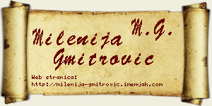 Milenija Gmitrović vizit kartica